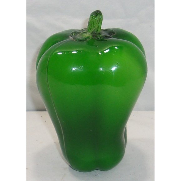 Beautiful Murano Style Encased Art Glass "Bell Pepper" 5 1/2" - Picture 5 of 10